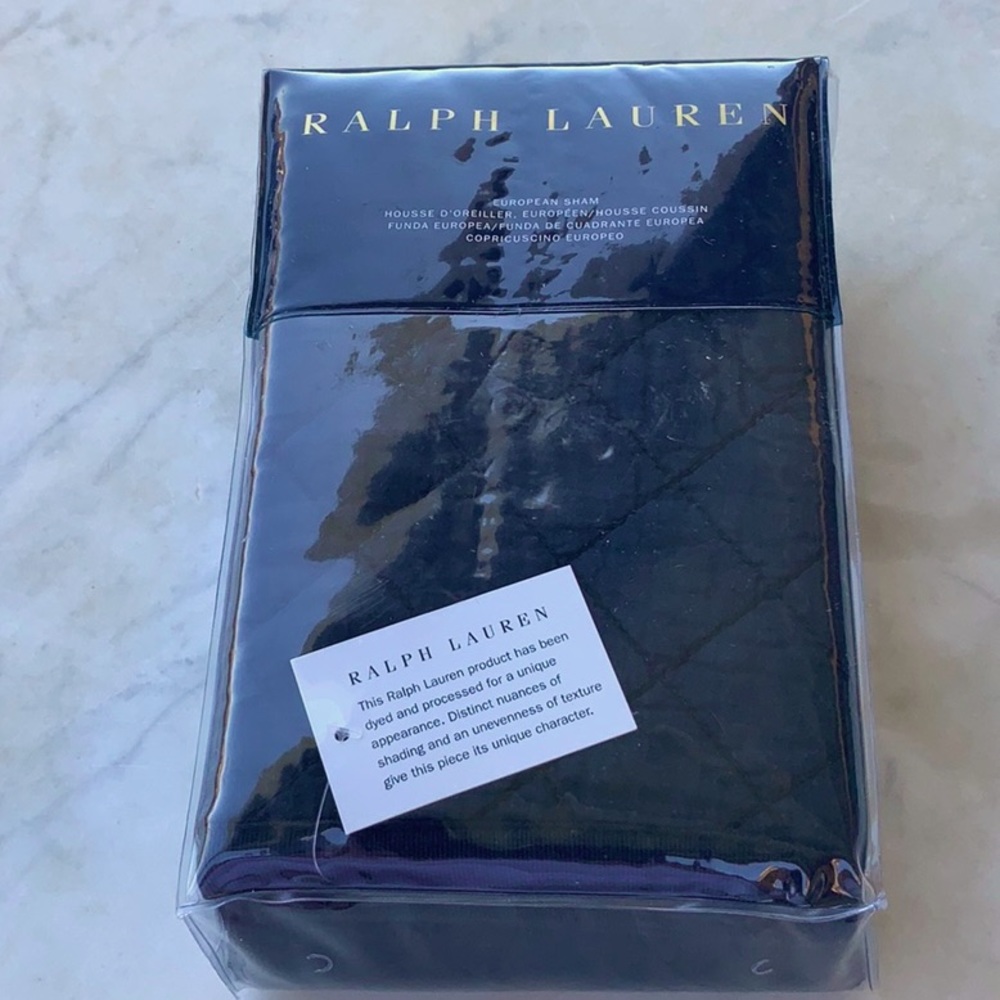 RALPH LAUREN JOURNEYS END TAIT NAVY EUROPEAN SHAM NEW